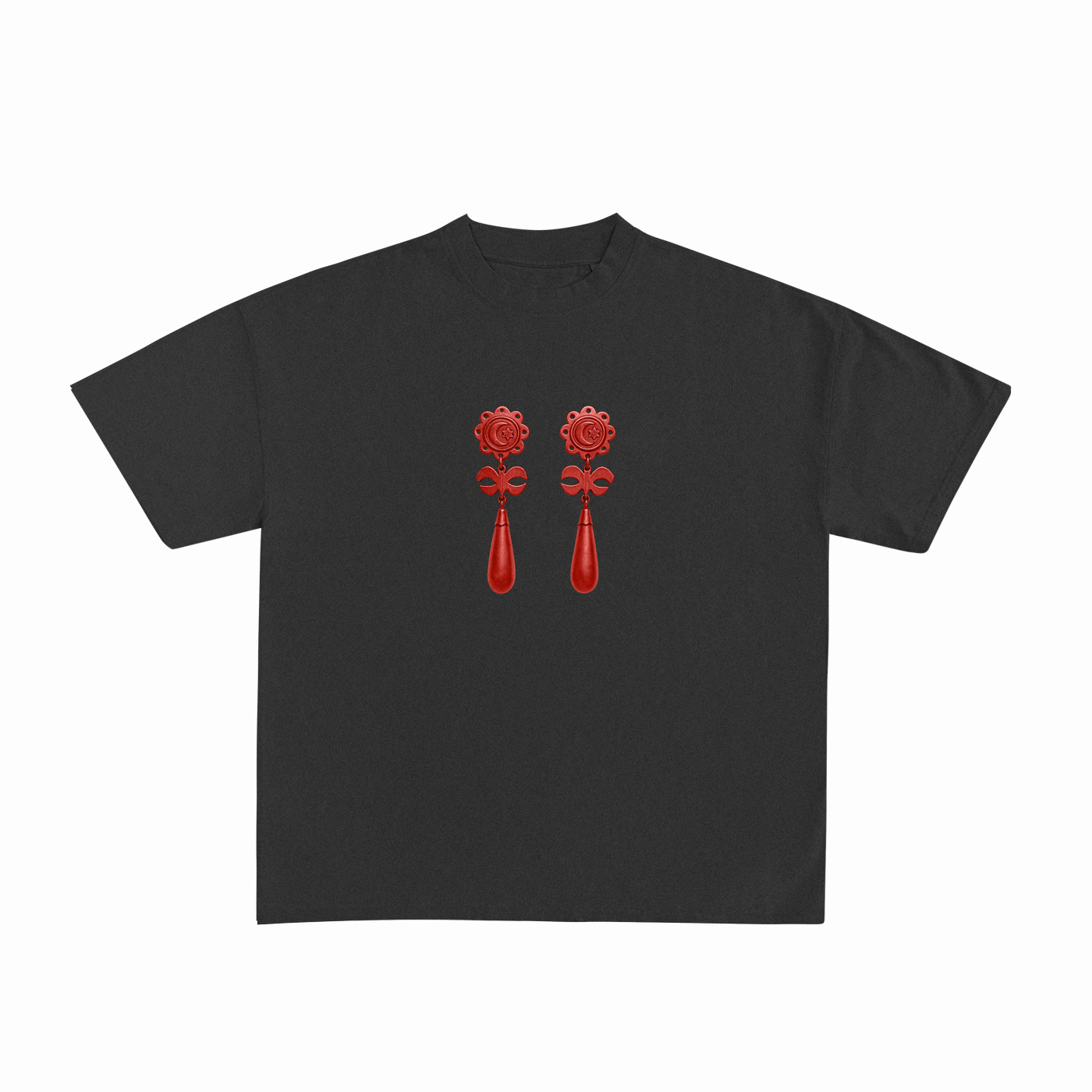 The printed T-shirt on white